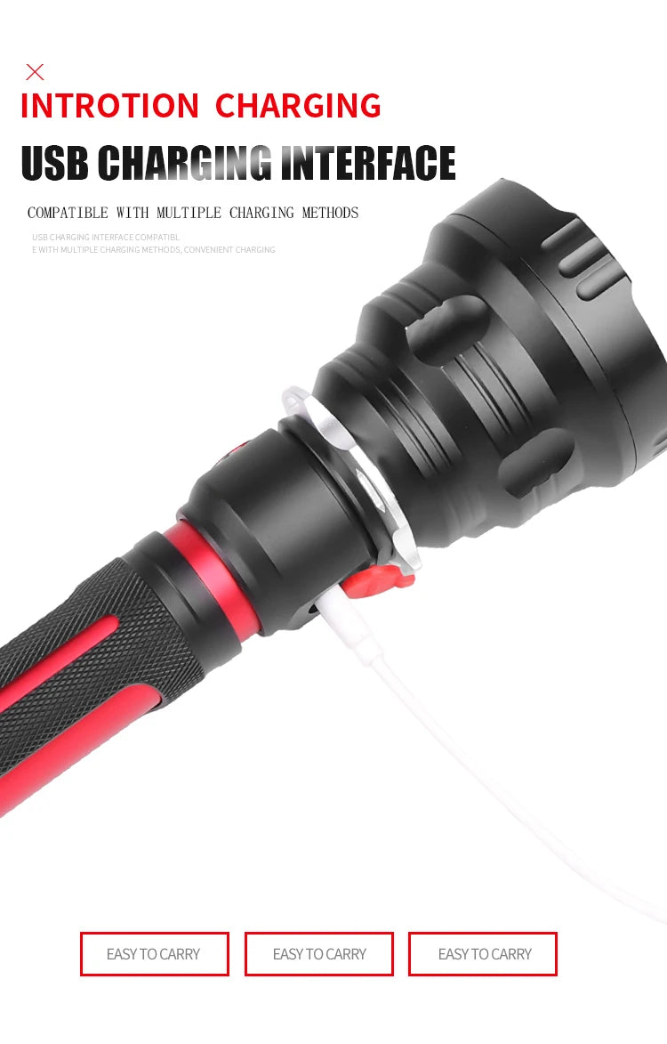 8000 Lumens LED Flashlight