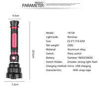 8000 Lumens LED Flashlight