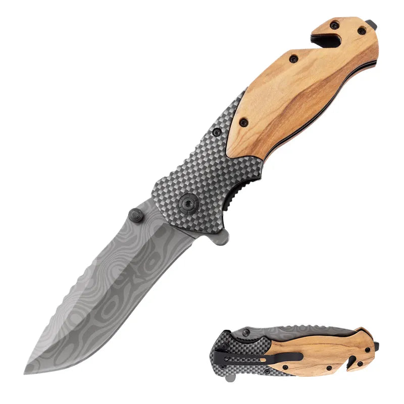 Foldable Knife Damascus Pattern D-X50