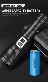 30W Rechargeable LED Flashlight