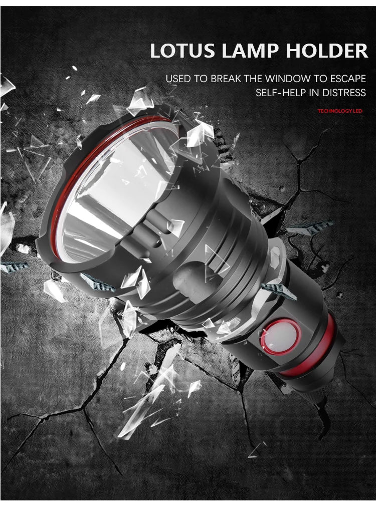 8000 Lumens LED Flashlight