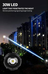 30W Rechargeable LED Flashlight