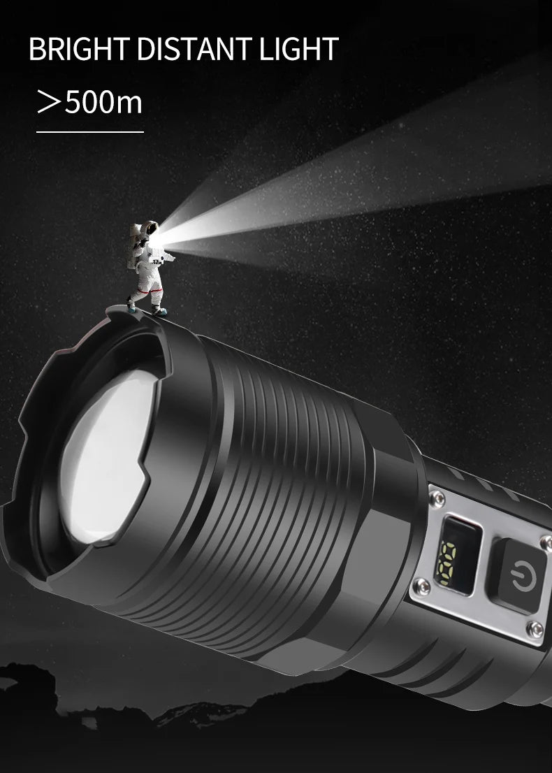 30W Rechargeable LED Flashlight