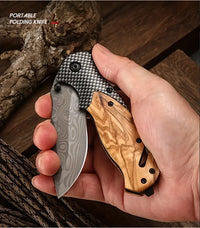 Foldable Knife Damascus Pattern D-X50