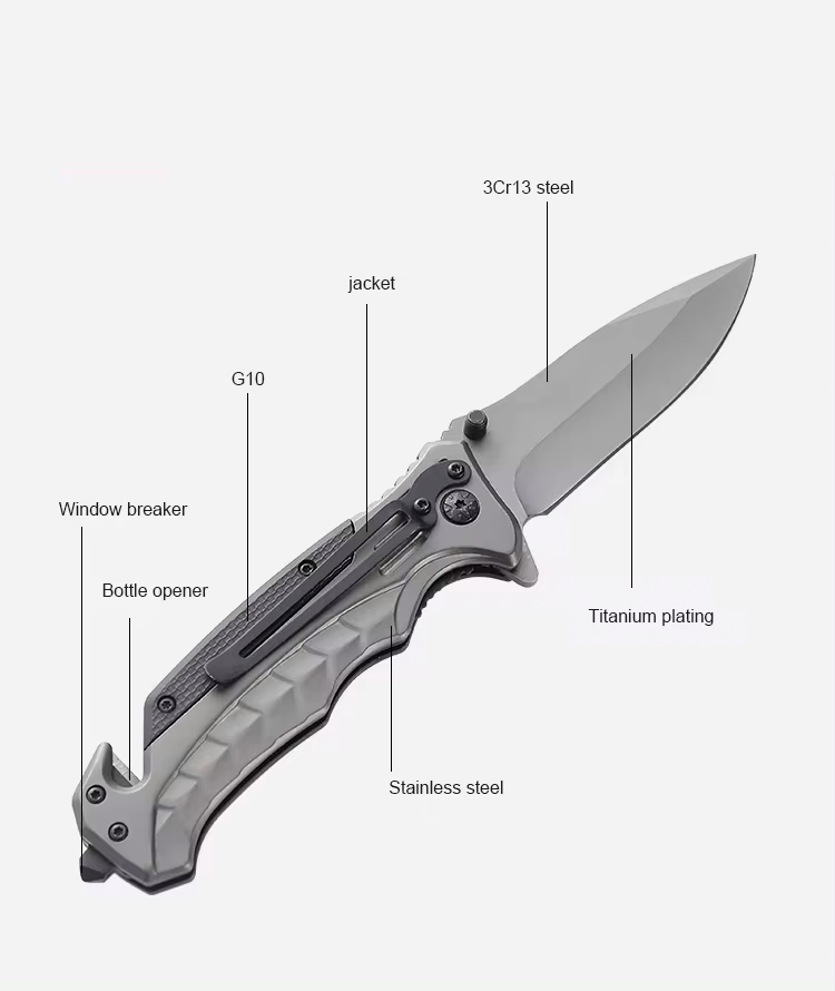 Titanium Coated Folding Knife FA46