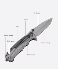 Titanium Coated Folding Knife FA46
